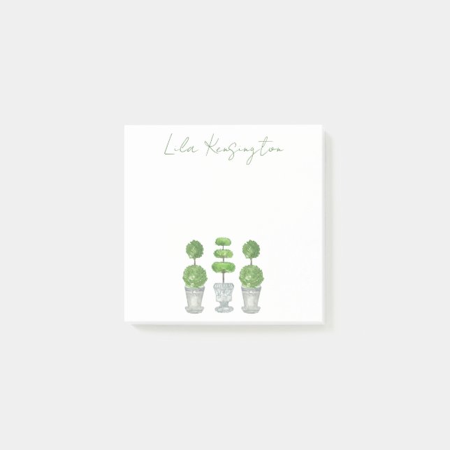 Post-it® Aquarelle vert Topiaire (Devant)