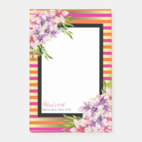 Aquarelle violette et rose Magnolia Anniversaire