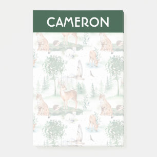 Post-it® Aquarelle Woodland Baby Motif animal