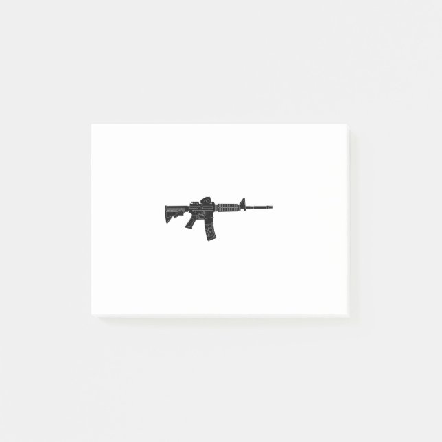 Post-it® AR15 Silhouette de fusil (Devant)