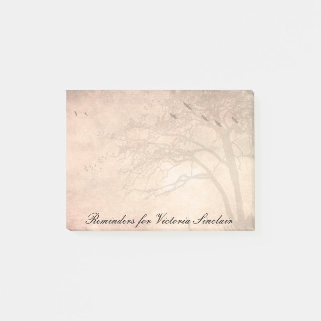 Post-it® Arbre avec oiseaux (Devant)