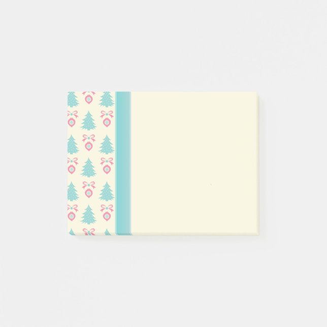 Post-it® Arbre De Noël Et Couleurs Pastel Motif Bauble (Devant)