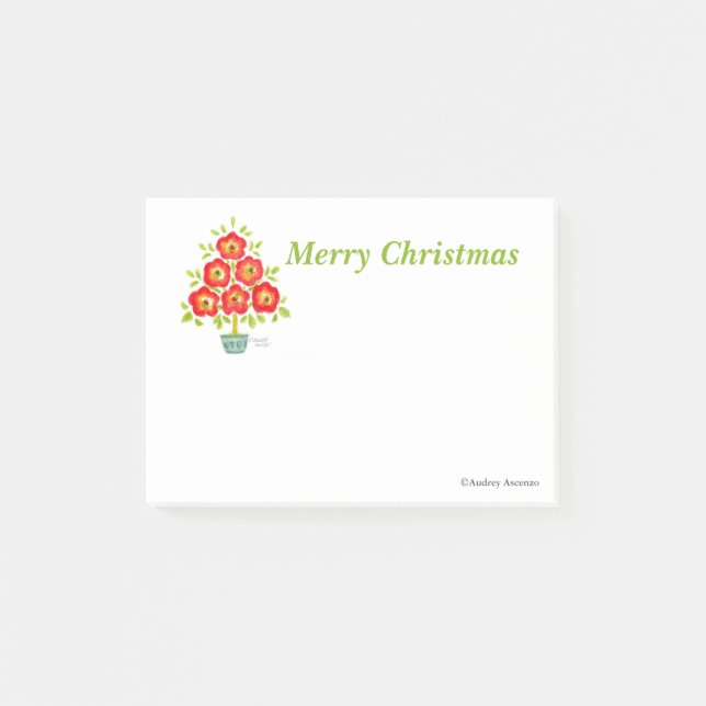 Post-it® Arbre de Noël Pads Notes post-it Arbre de fleurs (Devant)
