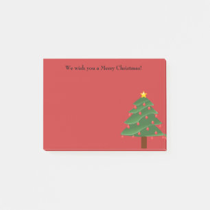 Post-it® Arbre de Noël sur le rouge Poster personnalisé It 