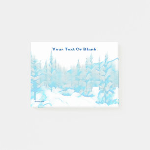 Post-it® Arbres bleus neigeux