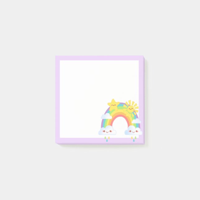 Post-it® Arc-en-ciel coloré esthétique (Devant)