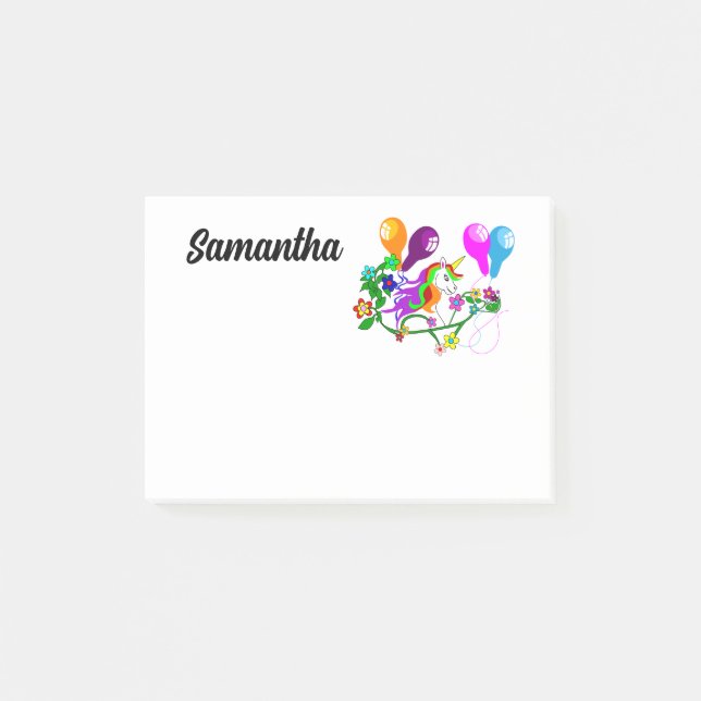 Post-it® arc-en-ciel girly mignon UNICORN (Devant)