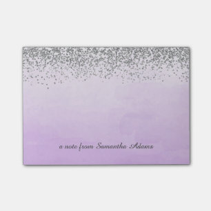 Post-it® Argent et notes de pourpre d'Ombre