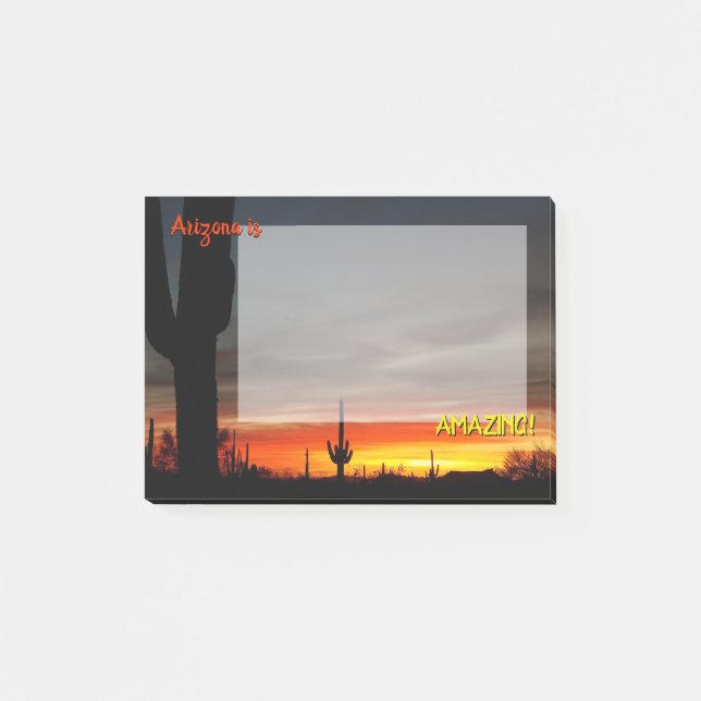 Post-it® "Arizona is Amazing !" Cactus Sunset Sonoran (Devant)