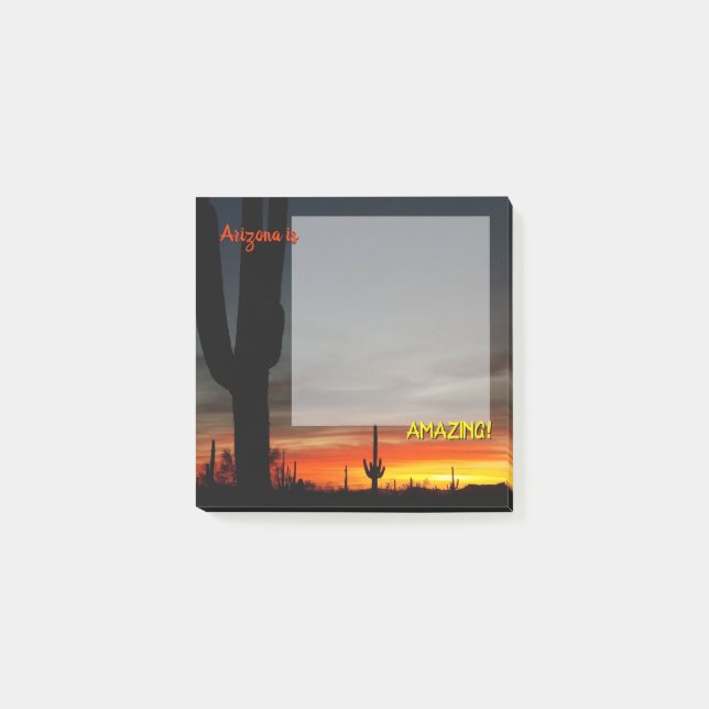 Post-it® "Arizona is Amazing !" Cactus Sunset Sonoran (Devant)
