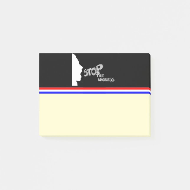 Post-it® Arrêtez la folie (Devant)