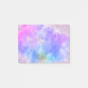 Post-it® Arrière - plan d'aquarelle bleu Abstrait et viole