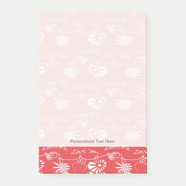 Post-it® Arrière - plan de Saint Valentin (Devant)