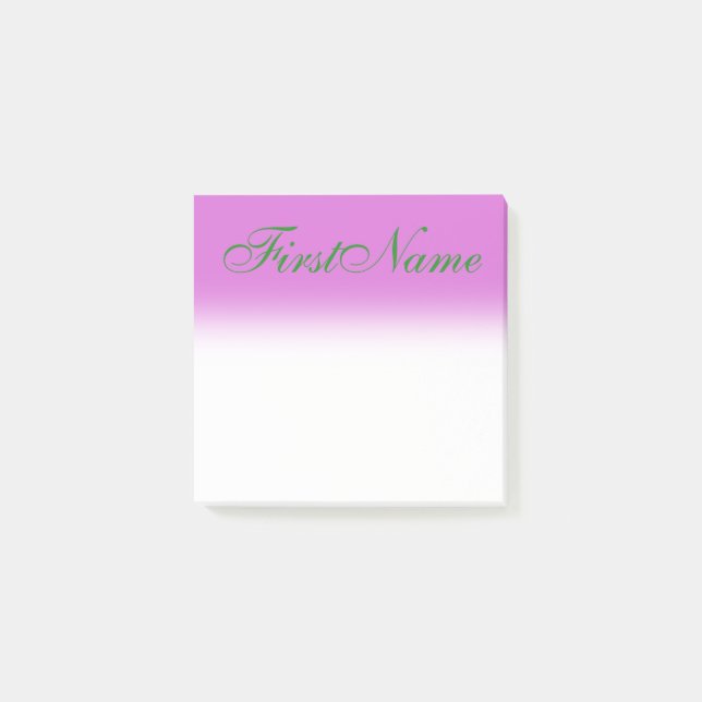 Post-it® Arrière - plan minimal d'orchidées + Nom vert de l (Devant)