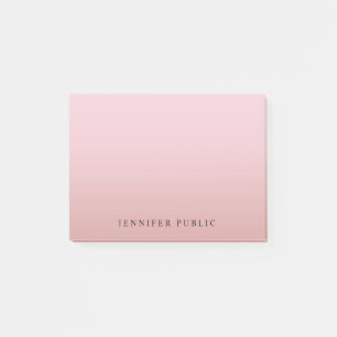 Post-it® Arrière - plan moderne Elegant Rose Modèle or