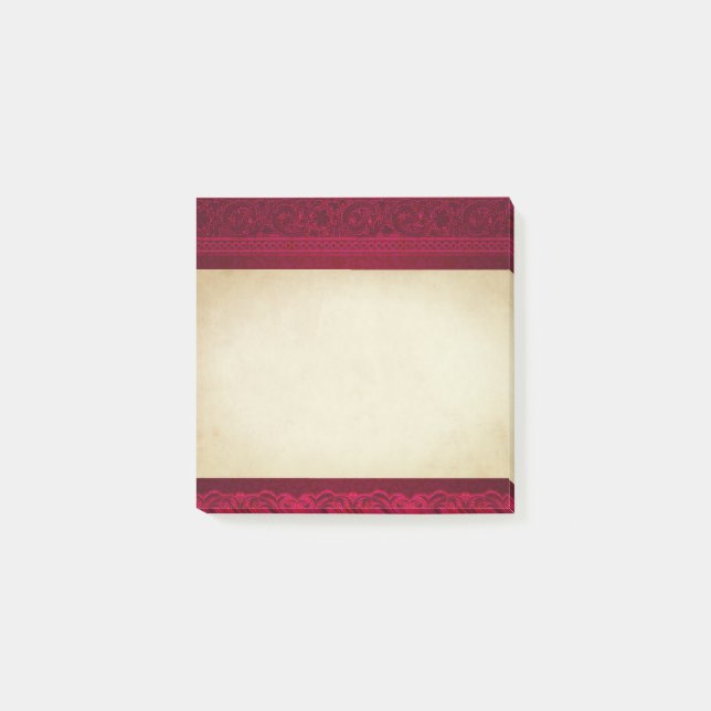 Post-it® Arrière - plan rouge élégant et élégant (Devant)