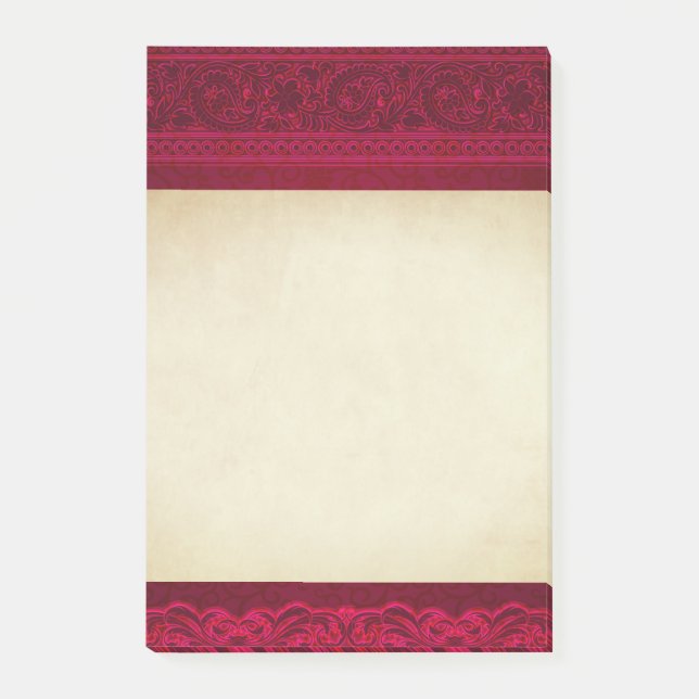 Post-it® Arrière - plan rouge élégant et élégant (Devant)