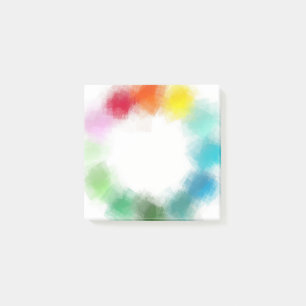Post-it® Art Abstrait Arc-en-ciel Couleurs orange jaune rou