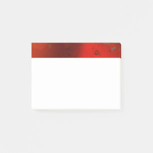 Post-it® Art abstrait numérique grunge rouge, aqua et or