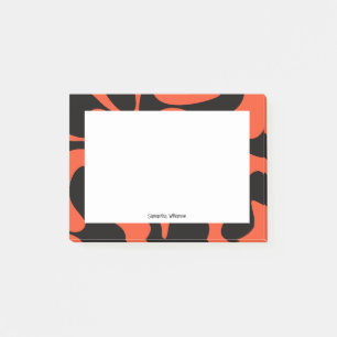 Post-it® Art Coloré Noir Rouille Orange Blanc Personnalisé 