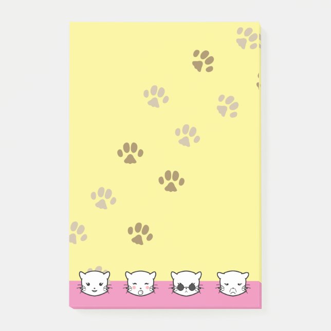 Post-it® Art de l'emoji de chat 1 (Devant)