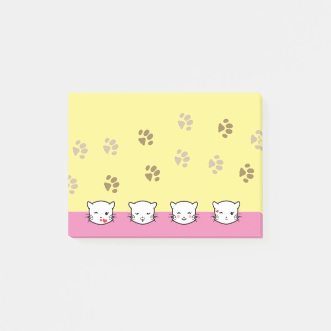 Post-it® Art d'emoji de chat 2 (Devant)
