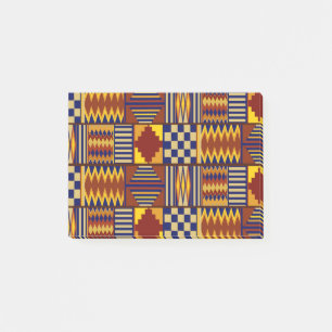 Post-it® Art populaire tribal - Rust Navy Jaune