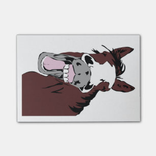 Post-it® Art riant de cavalier d'amusement de cheval