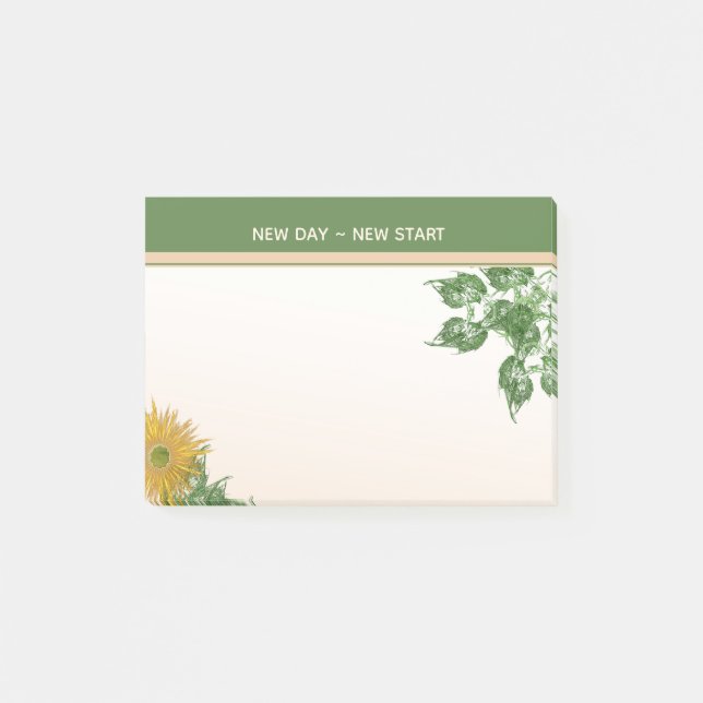 Post-it® Art rustique des fleurs d'or et des Feuilles (Devant)
