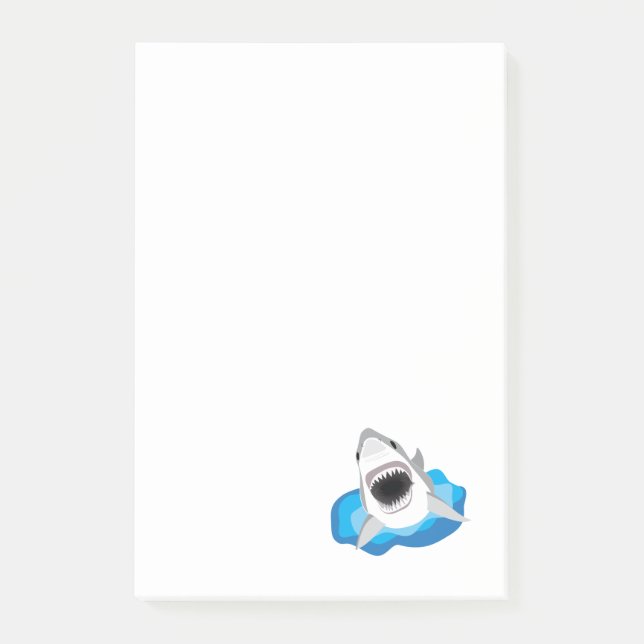 Post-it® Attaque de requin - le grand requin blanc saute (Devant)
