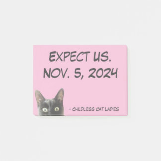 Post-it® Attendez-Nous. Chat Dames sans Enfant Note Sticky