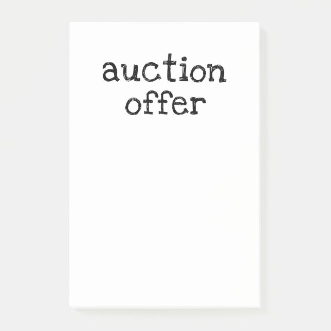 Post-it® Auction (Devant)