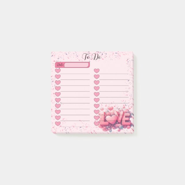 Post-it® Augmentez votre productivité avec la Saint-Valenti (Devant)
