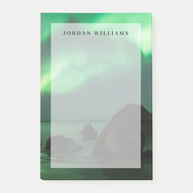 Post-it® Aurora Borealis | Lofoten Beach Norvège (Devant)