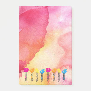 Post-it® Autisme aquarelle Puzzle Pièces Bâton Enfants Dess