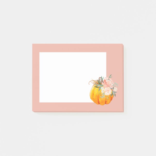 Post-it® automne, floral, notes citrouilles post-it (Devant)