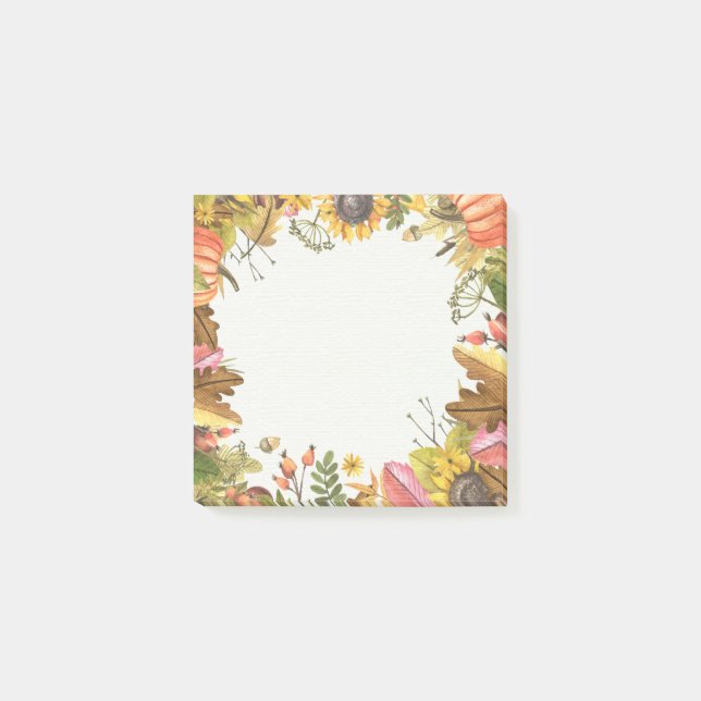 Post-it® Automne Maple Feuille Citrouille Post-it-Note Post (Devant)