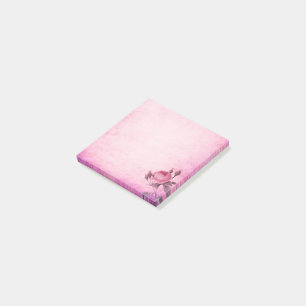 Post-it aux fleurs roses
