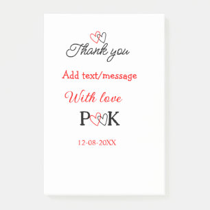 Post-it® Avec amour ajouter lettre nom de couple merci ajou