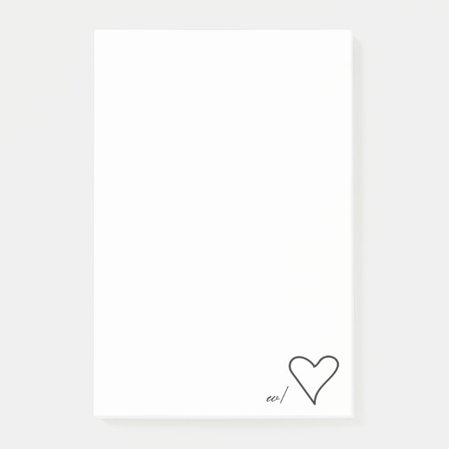 Post-it® Avec des notes de post-it d'amour (grandes) (Devant)