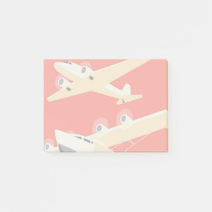 Post-it® Avion volant Vintage WPA coloré