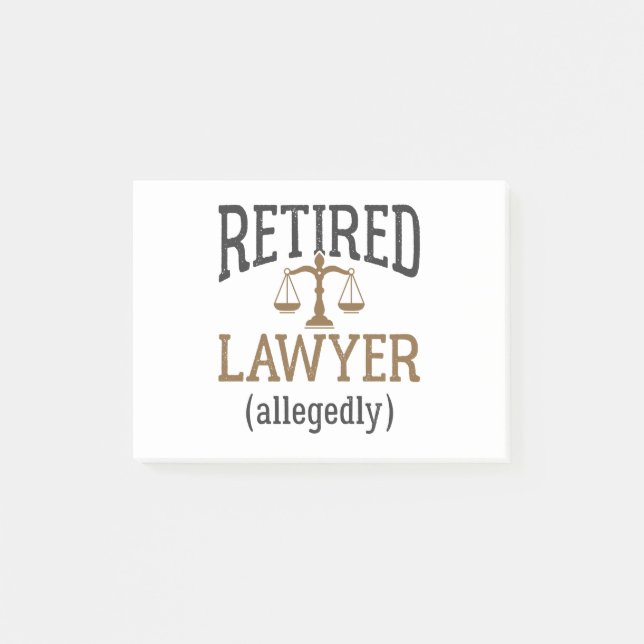 Post-it® Avocat à la retraite présumé Avocat à la retraite (Devant)
