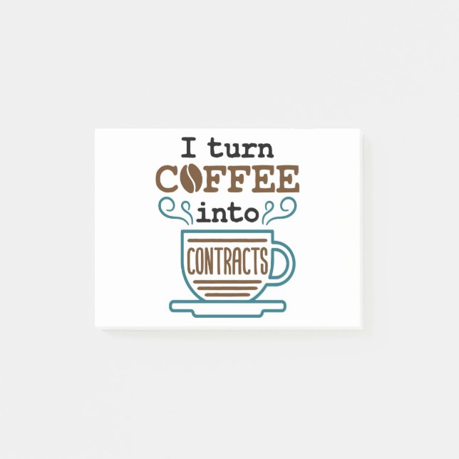 Post-it® Avocat, je transforme le café en contrat (Devant)