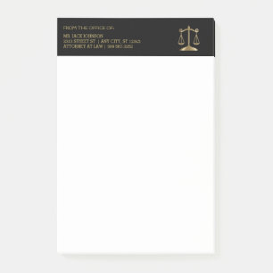 Post-it® Avocat - Noir et Or