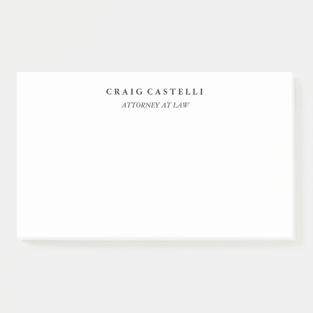 Post-it® Avocat unique Carte de visite noir blanc (Devant)