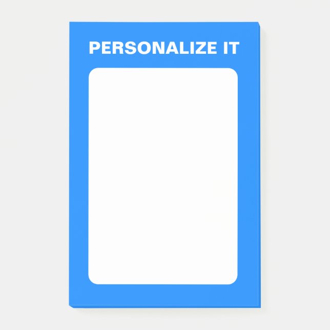 Post-it® Azure Modern Personnalisé Versatile (Devant)