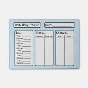 Post-it® Baby Boy - Baby Tracker Post-it Notes