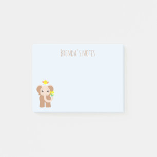 Post-it® Baby Elephant Danse Oiseau Fleurs Jaunes 4x3