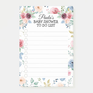 Post-it® Baby shower Bleu Bleu Blanc À Faire Liste