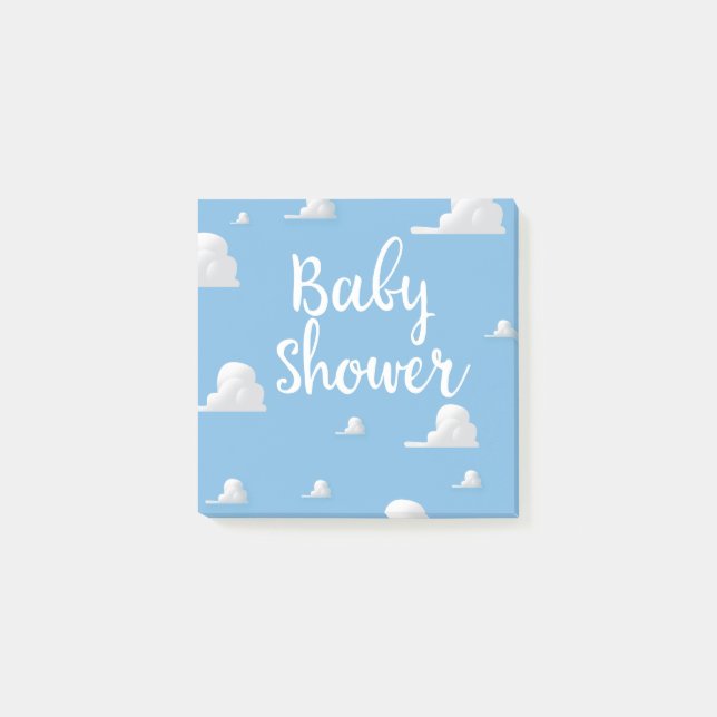 Post-it® Baby shower Puffy nuages blancs (Devant)